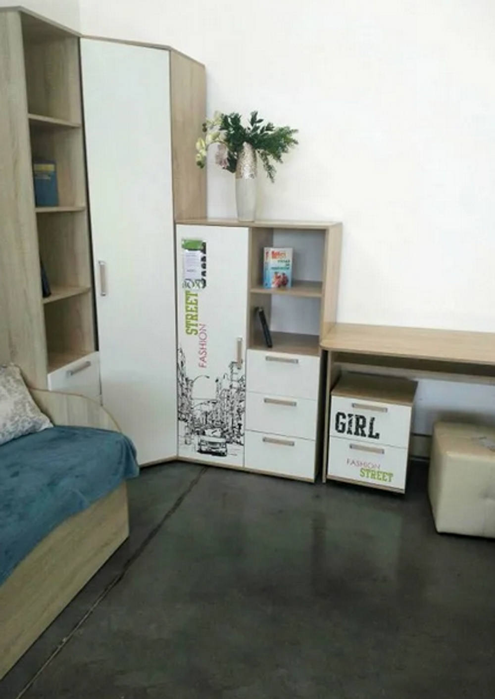 Шкаф антрисольный Сенди АН-03 сонома/девочка