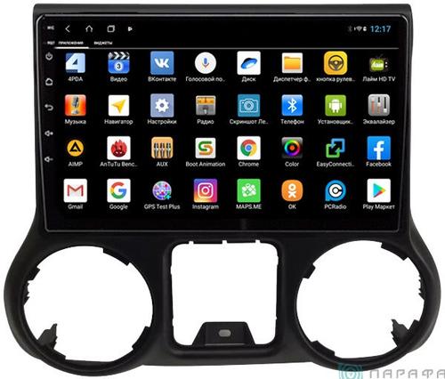 Магнитола для Jeep Wrangler 2010-2014 - Parafar PF098LUX1XHD на Android 13, CarPlay, 4G SIM-слот
