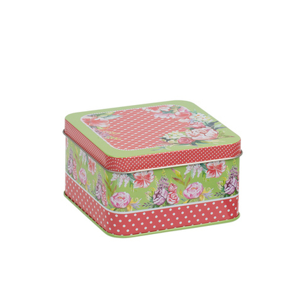 "Gamma" MSB-04 коробочка жестяная 11 х 11 х 6.3 см СК/Распродажа №01 "Цветы"