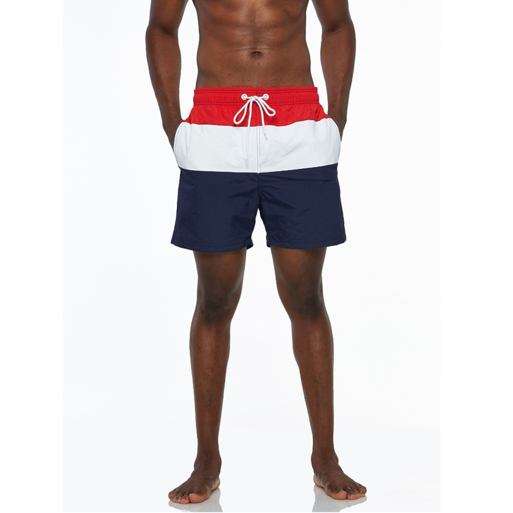 Трехцветные мужские шорты для пляжа (Размер: XXL) (Цвет: разноцветный)