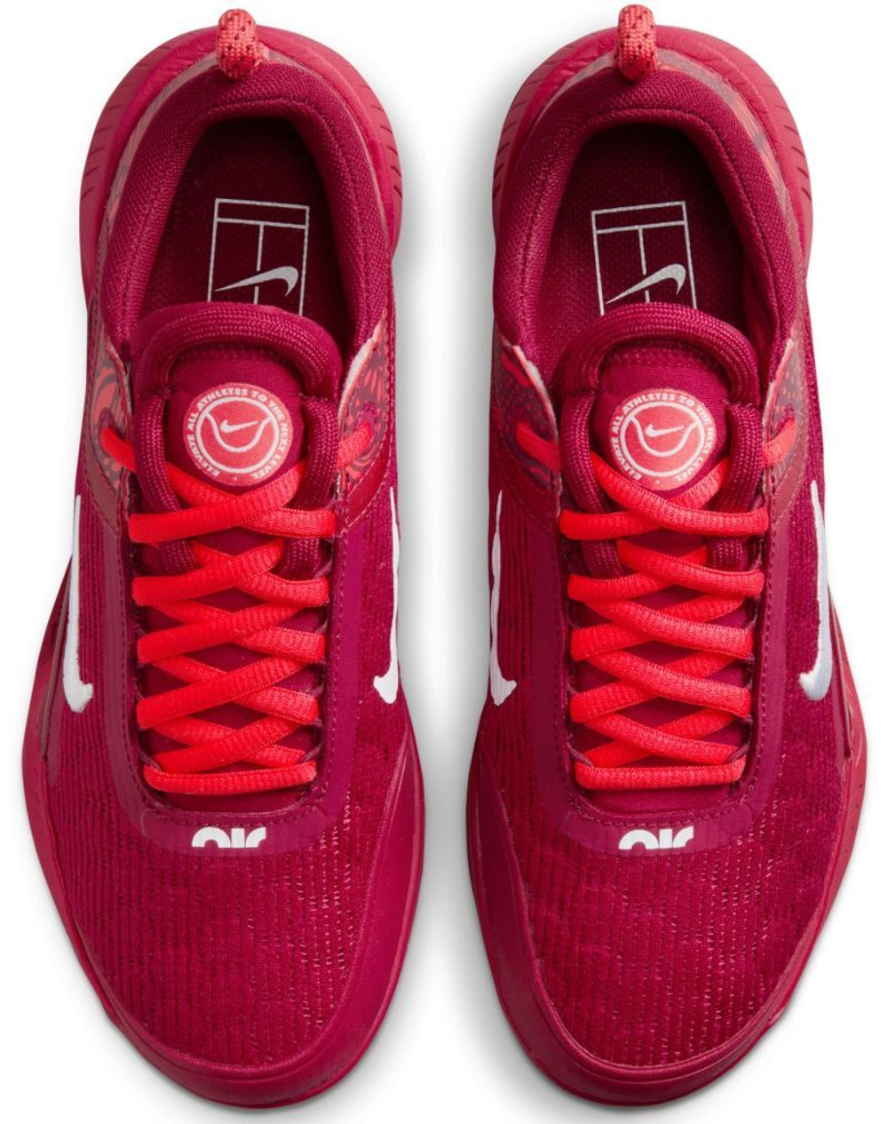 Женские Кроссовки теннисные Nike Zoom Court NXT Clay - noble red/white/ember glow