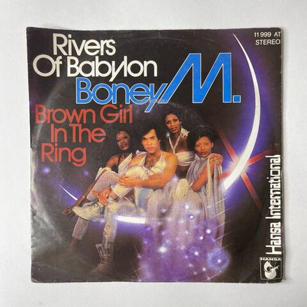 Винтажная виниловая пластинка 7 дюймов (маленькая пластинка) Boney M. Rivers Of Babylon / Brown Girl In The Ring (Германия 1978)