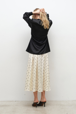 Юбка расклешенная в горох