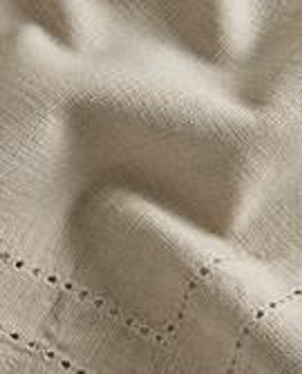 ZARA HOME НАБОР ХЛОПКОВЫХ САЛФЕТОК С МЕРЕЖКОЙ (2 ШТ.), СЕРЫЙ