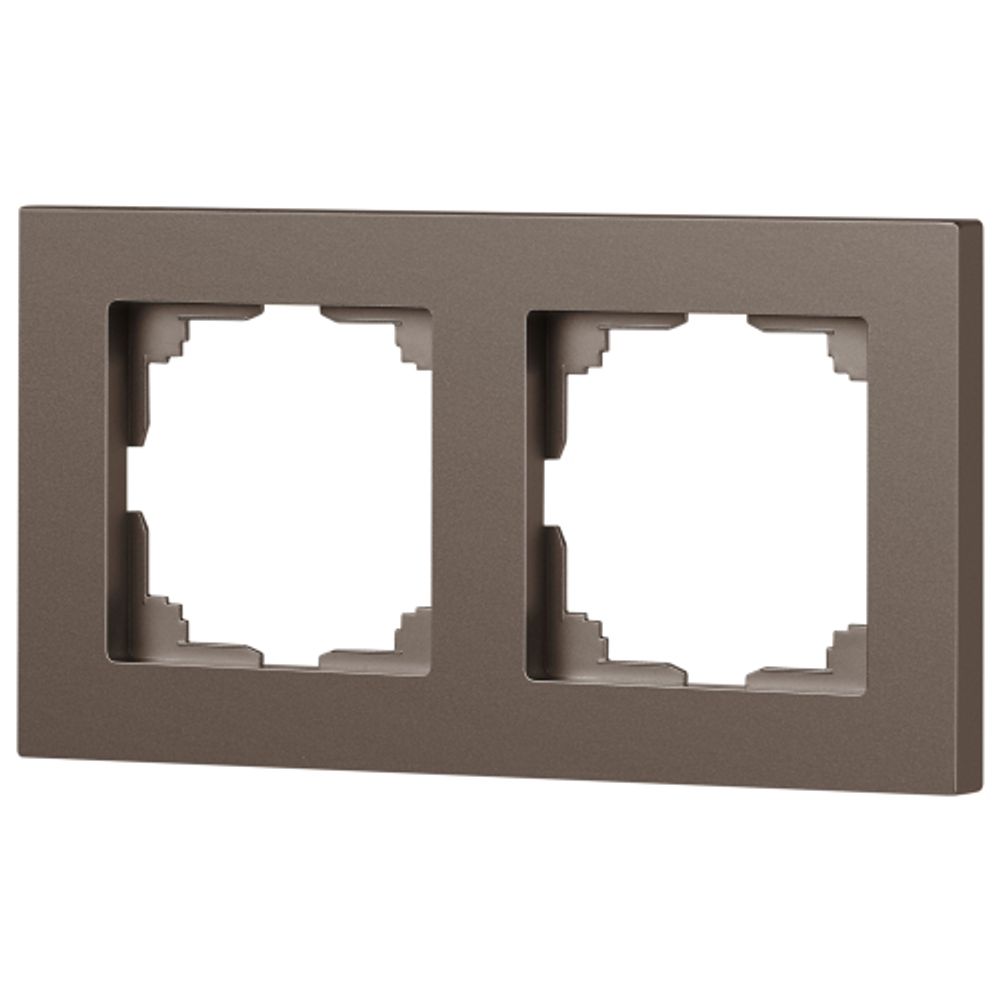 Рамка для розеток и выключателей Intro Accent 6-502-08 на 2 поста, СУ, бронза