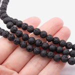 Лава вулканическая натуральная, 6,7мм, шар