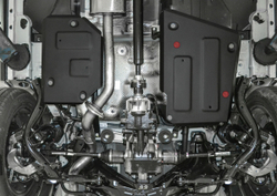 Защита топливного бака АвтоБроня для Haval F7 (V - 1.5T; 2.0T) 2019-2022 2022-н.в./Haval F7x (V - 1.5T; 2.0T) 2019-2022 2022-н.в., штампованная, сталь 1.5 мм, 2 части, с крепежом, 111.09416.1