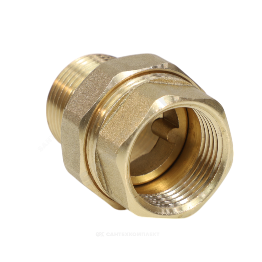 Соединитель латунь американка Ду 20 (3/4") прямой ВР/НР VALFEX VF.340.L.034
