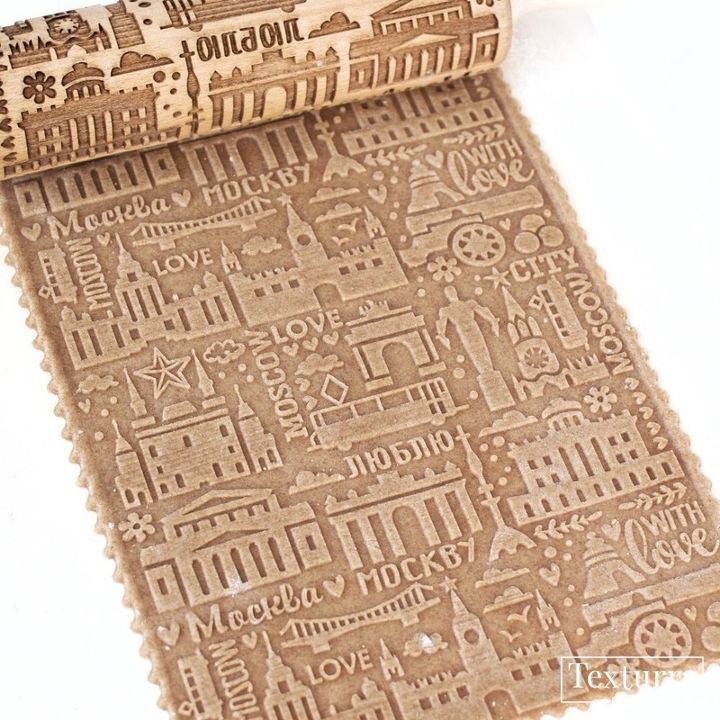 Купить деревянную скалку с узором, фигурную скалочку в интернет ...