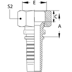 Фитинг DN 08 DKI (Г) 16x1.5 (накидная гайка)