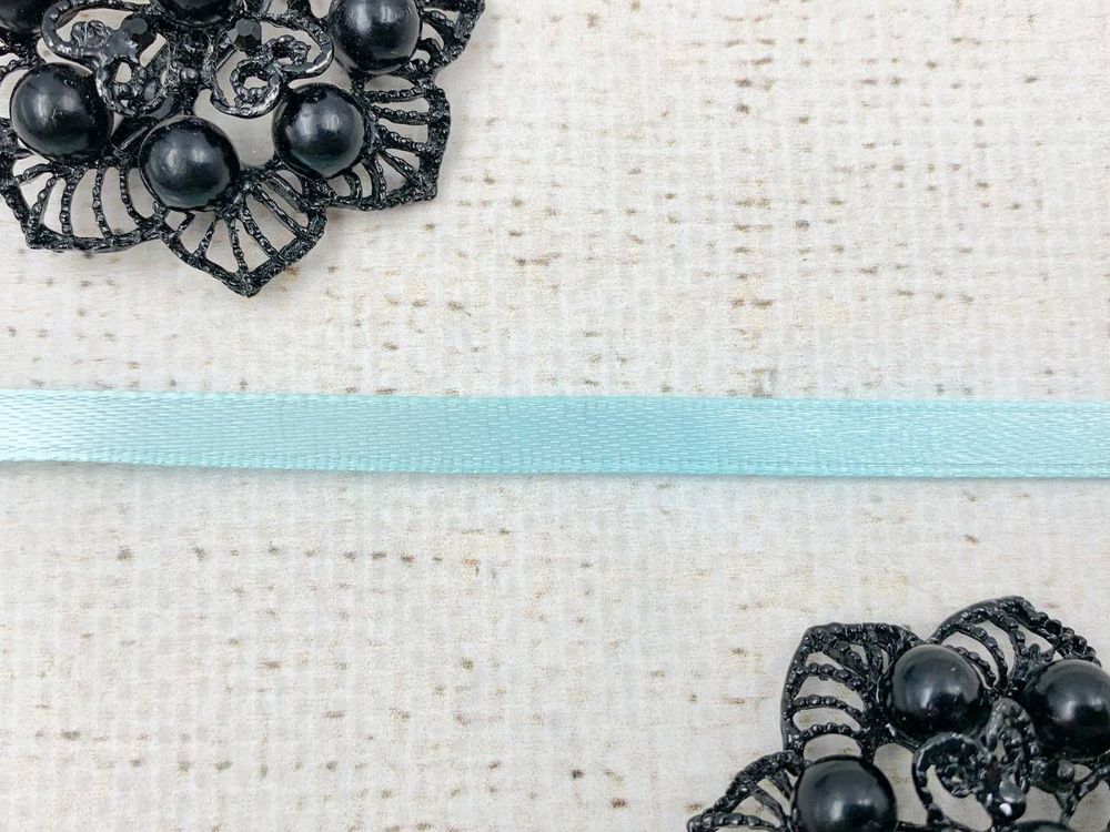 Лента атласная, ш. 6 мм, голубой