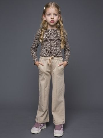 031_ОС25 Брюки для девочки, бежевый