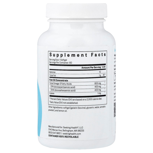 Seeking Health, Рыбий жир, 60 мягких таблеток