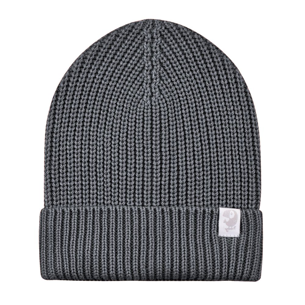 6070-53 Шапка вязаная Бини (графит)
