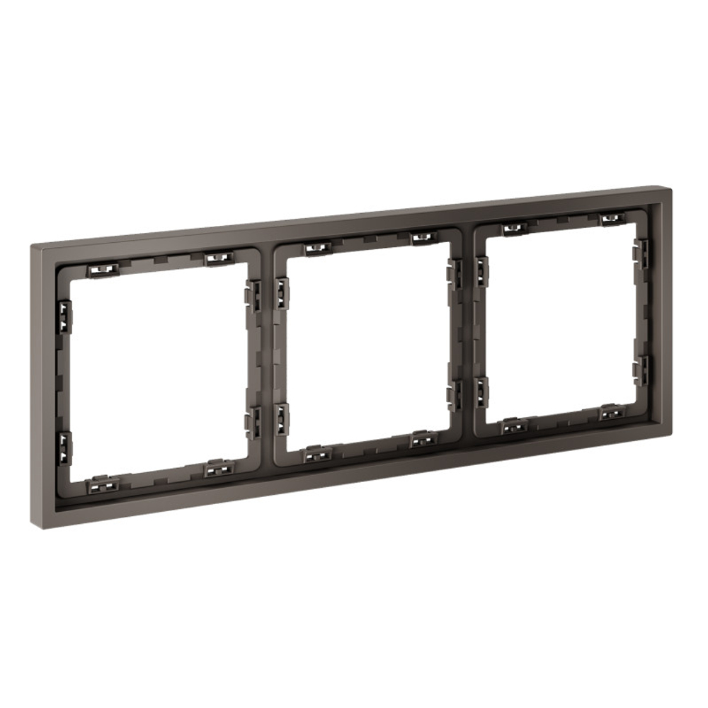 Рамка пластиковая VOLTUM S70 на 3 пост, (капучино)