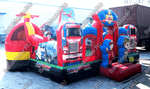 Надувной батут "Пожарные"