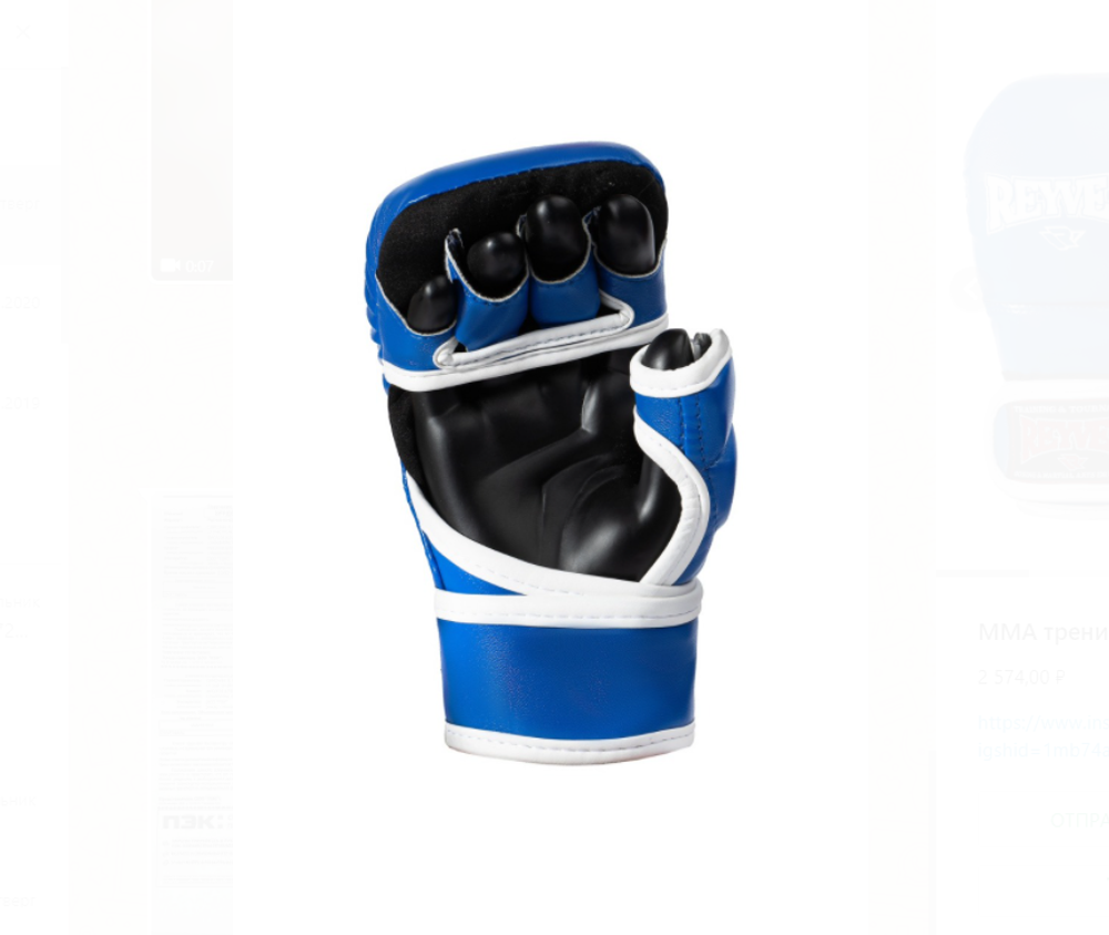 Перчатки для ММА тренировочные Reyvel (синий)