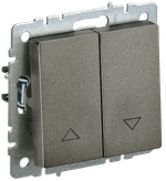 BRITE Выключатель жалюзи 10А ВС10-1-5-БрТБ темная бронза IEK