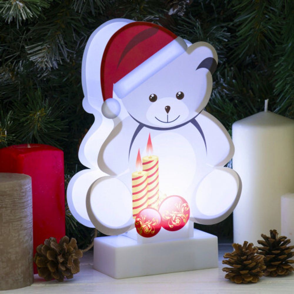 Светодиодная новогодняя фигура ЭРА EGNDS-07 Мишка 1 LED