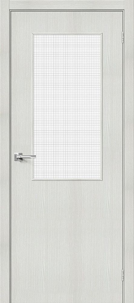 Дверь Браво-7 / Цвет Bianco Veralinga / Стекло Wired Glass 12,5 / Двери Браво