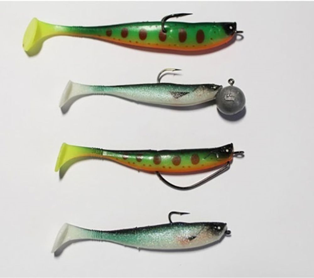 Виброхвост LUCKY JOHN Basara Soft Swim 3D, 3.5in (89 мм), цвет PG10, 6 шт/уп