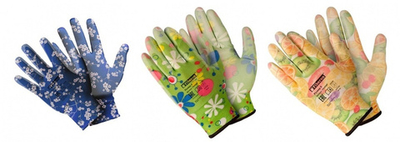 Перчатки для садовых работ разноцветные Фиберон разм М