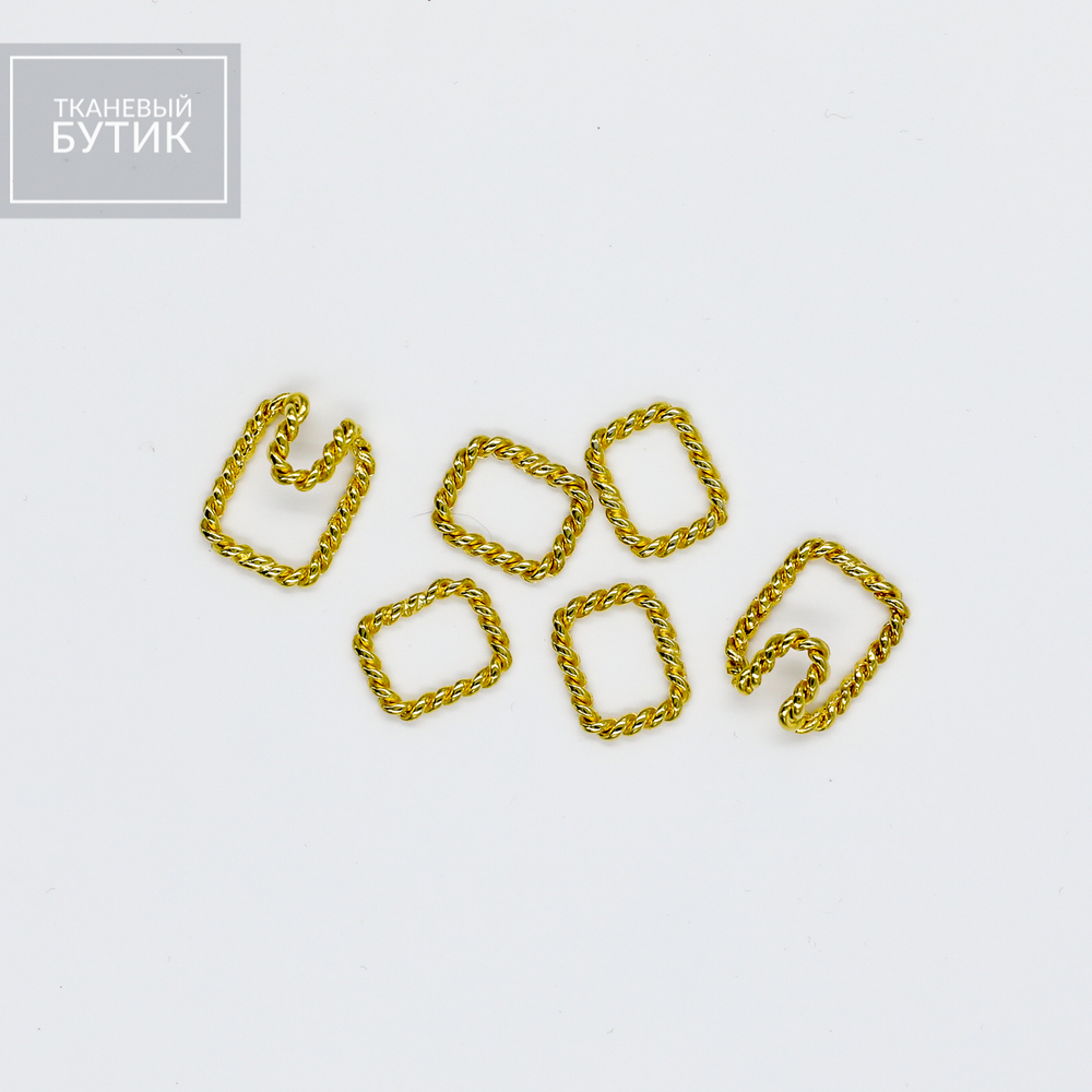 Плетеная прямоугольная застежка из металла