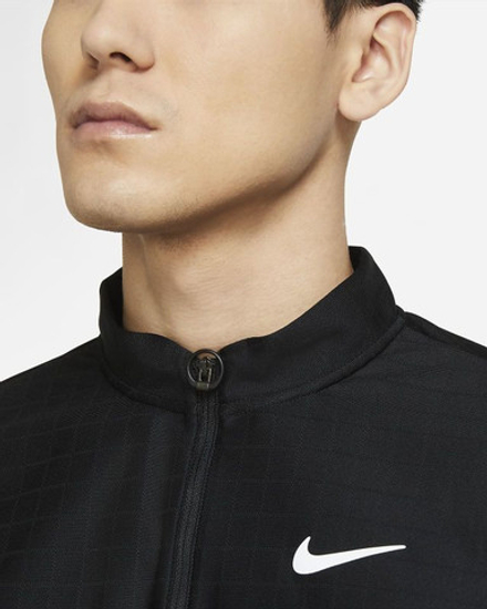 Мужская теннисная футболка  Nike Court Breathe Advantage Top - black/black/white