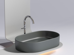 Умывальник чаша накладная овальная (цвет Темный Антрацит Матовый) Element 608x385x122мм