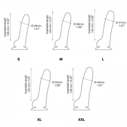 Реалистичный фаллоимитатор с подвижной кожей Strap-on-me SLIDING SKIN Medium на присоске, телесный