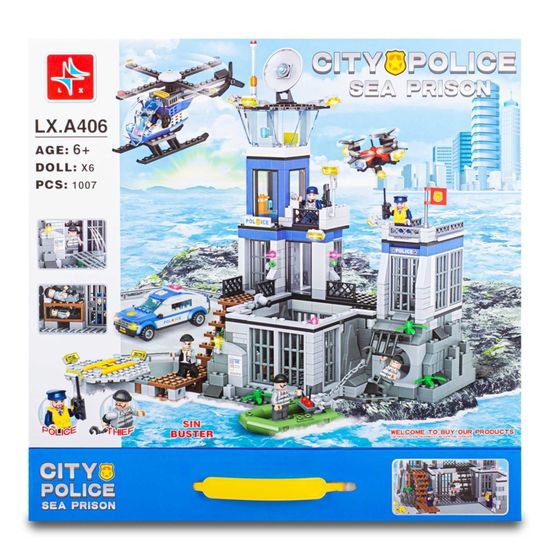 Конструктор LX City Sea Prison / "Остров тюрьма" , A406  1007 деталей