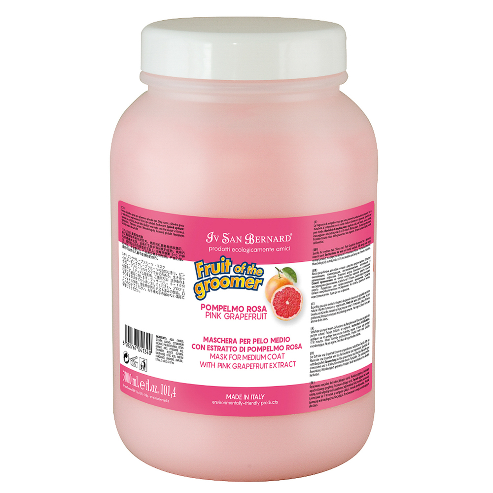 ISB Fruit of the Groomer Pink Grapefruit Восстанавливающая маска для шерсти средней длины с витаминами 3 л