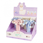 Ручка гелевая Alingar "Лама", 0,5 мм, синяя, игольчатый наконечник, круглый цветной soft корпус, карт. уп.