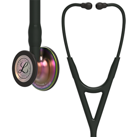 Стетоскоп Littmann Cardiology IV, черный, радужная акустическая головка (6165)