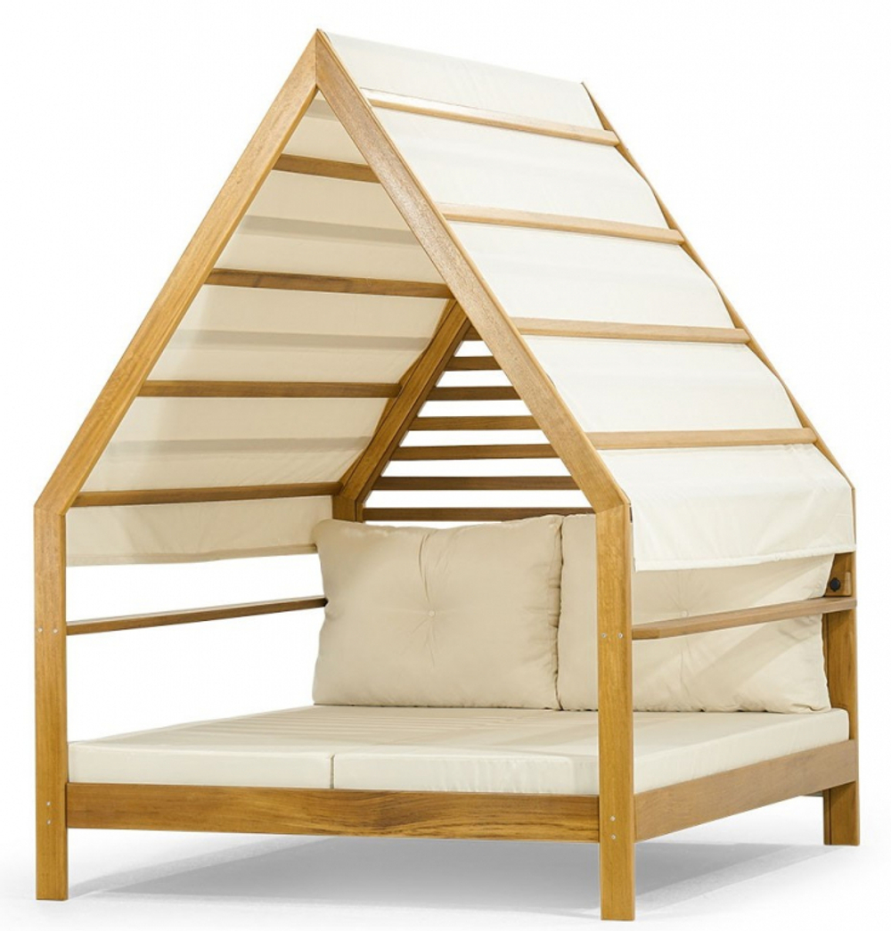 Шатер деревянный с лежаками Tagliamento Loca