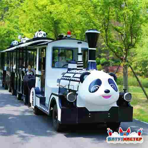 Детский безрельсовый аттракцион «В гостях у Панды», 3 вагона, 10 мест, с музыкой