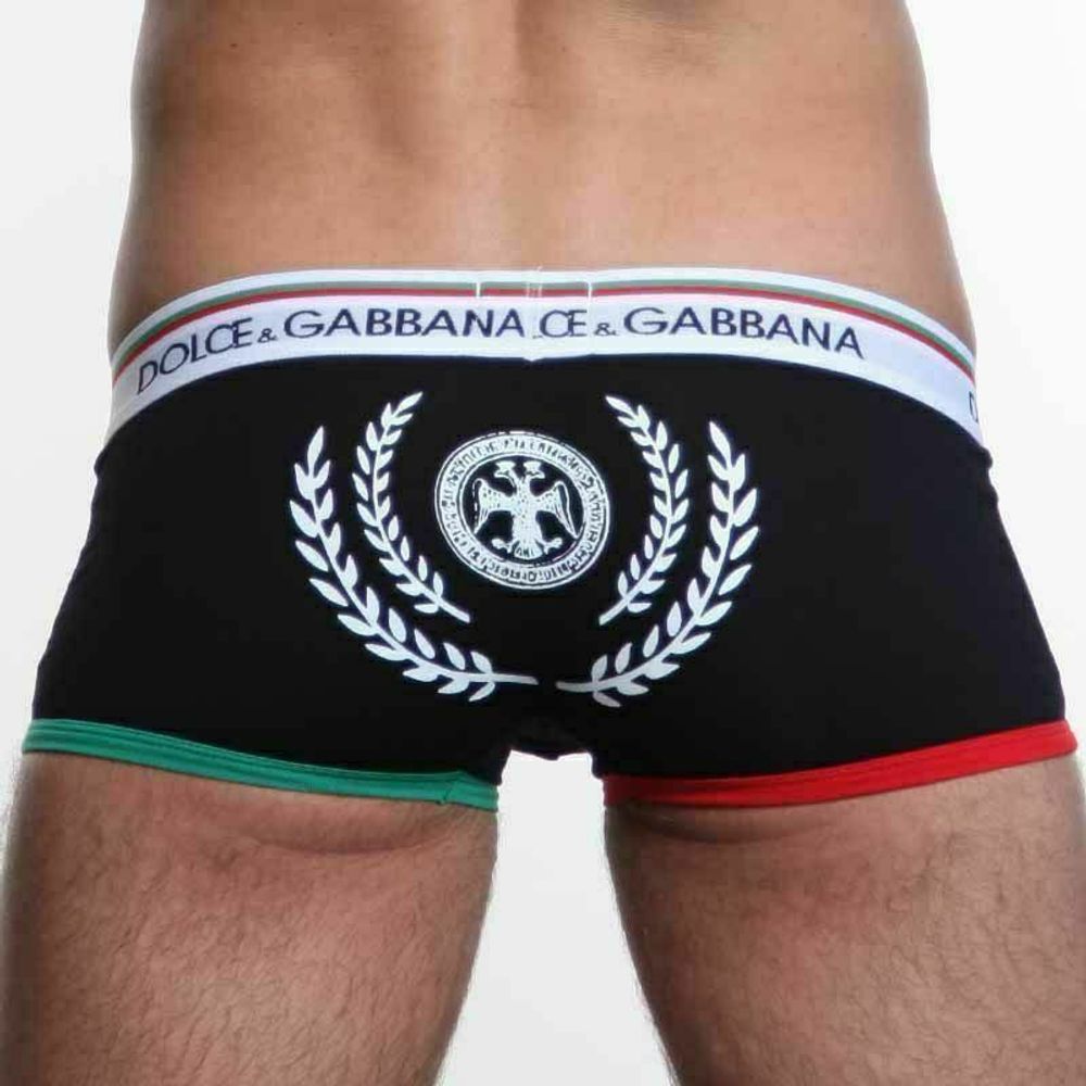Мужские трусы хипсы черные Dolce Gabbanna Milano Boxer Black