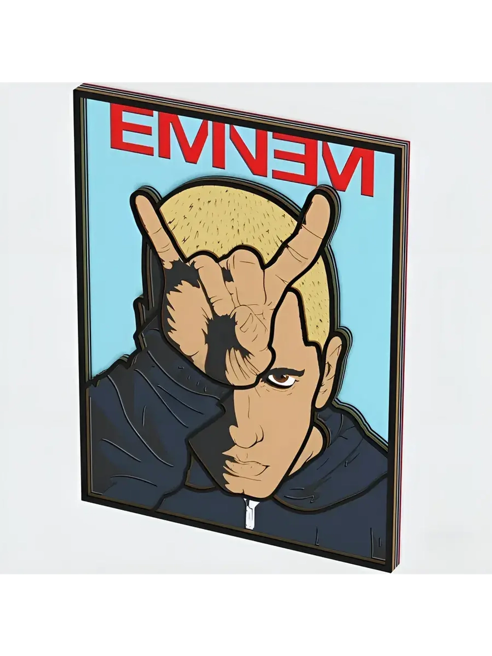 3D Картина по номерам из дерева Эминем, 23x30 см