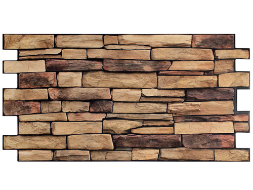 Декоративная стеновая панель ПВХ Сланец натуральный 982х498 мм