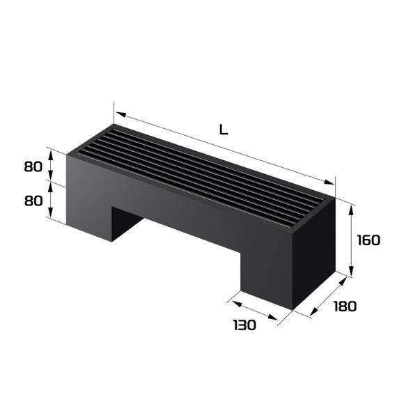 Конвектор напольный Royal Thermo STEP-80/180/700-1-N-BL-LG-BL — (1)