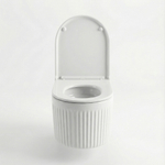 Унитаз подвесной безободковый WAVE RIFL Tornado3.0, сид. дюропласт, м/л, быстр, БЕЛЫЙ глянец (L)