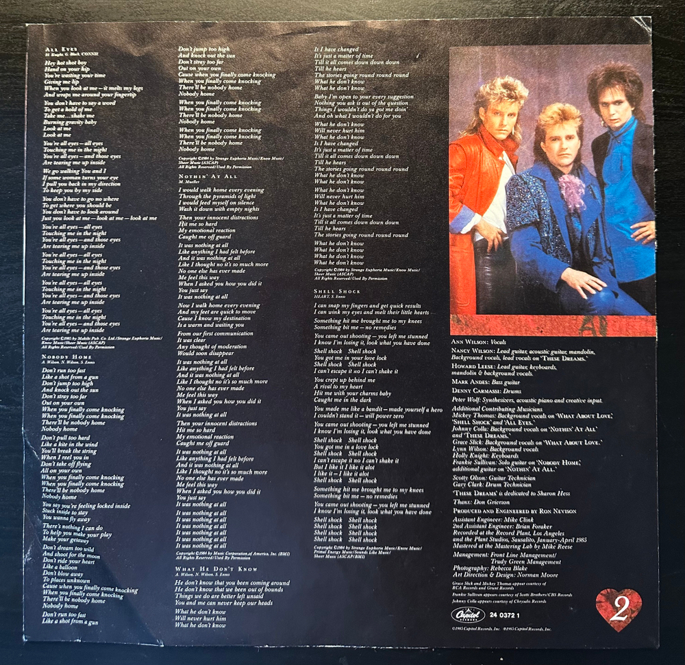 Heart - Heart (Европа 1985г.)