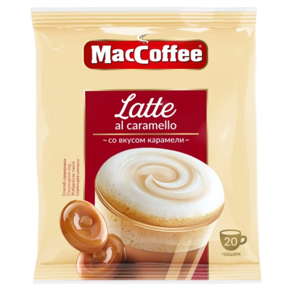 Кофе MacCoffe Latte карамель 20 пакетов