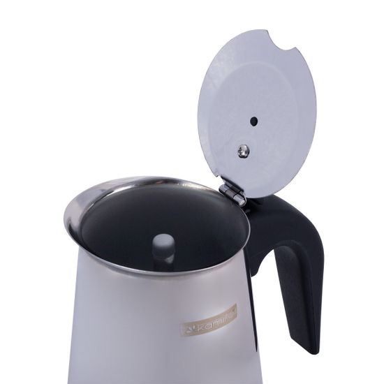 Кофеварка гейзерная 450 мл. (9 порций) из нержавеющей стали Kamille KM-0662