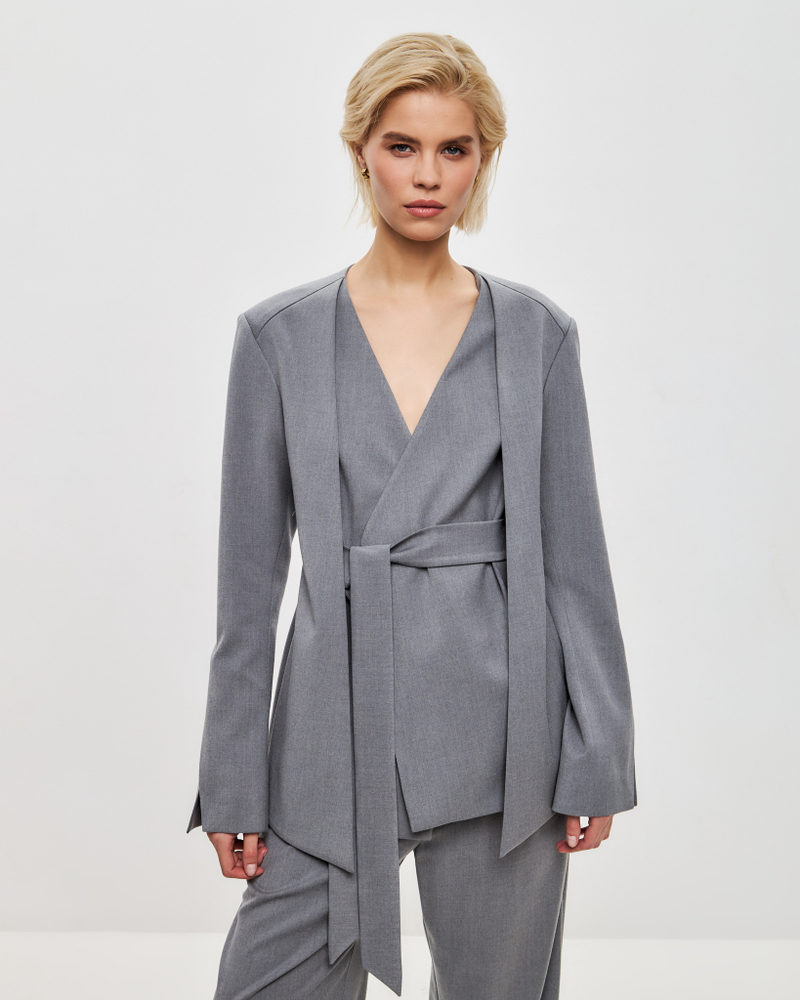 Жакет DOUBLE серый