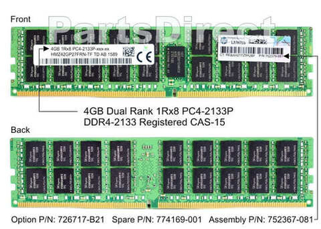 Модуль памяти HPE 762200-081 HP 8-GB (1x8GB) SDRAM DIMM