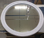 Зеркало круглое в деревянной раме