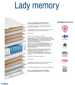Матрас Lordflex's Lady Memory 200х200 до 95 кг
