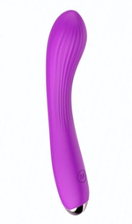 Лиловый гибкий силиконовый вибратор - 20,5 см. (Цвет: лиловый)