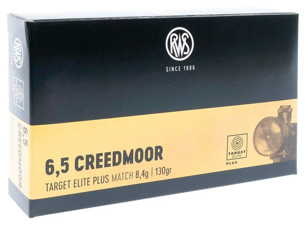 Патроны 6,5 Сreedmoor RWS (DN) 8,4г 130 gr Target Elite Plus., коробка 20 шт.